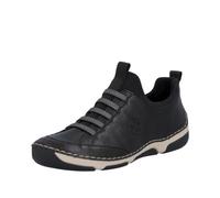 Rieker Mocassins pour Femmes 55952, Pointure:40 EU, La Couleur:Noir