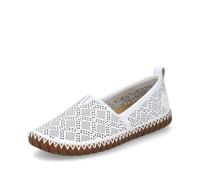 Rieker Mocassins pour Femmes M2851, Pointure:39 EU, La Couleur:Blanc