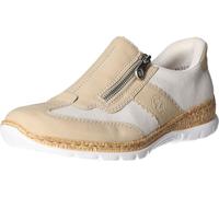 Rieker Mocassins pour femmes Ready 2 go Perl-Beige-Crete-Blanc, Couleur:beige/boue, EU Taille:36