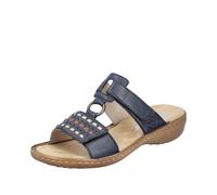 Rieker Mule beige / bleu foncé / rouge, Taille 41