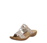 Rieker Mule beige / bleu / orange / argent, Taille 38