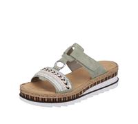 Rieker Mule beige / vert pastel / noir / blanc perle, Taille 42