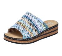 Rieker Mule bleu / bleu marine / bleu clair / jaune, Taille 39
