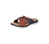 Rieker Mule bleu foncé / marron, Taille 40