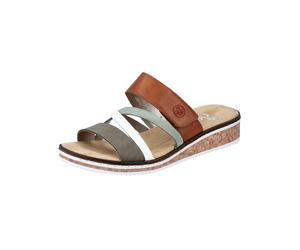Rieker Mule caramel / gris / menthe / blanc, Taille 36