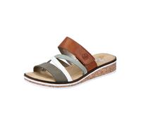 Rieker Mule caramel / gris / menthe / blanc, Taille 37