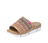 Rieker Mule jaune clair / vert clair / orange / rose, Taille 37