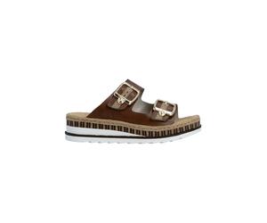Rieker Mule 'Leder-Sandalen mit Keilabsatz „Montreux“' marron, Taille 36