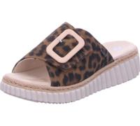 Rieker Pantoufles pour dames Marron/léopard