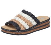 Rieker Mule moka / noir / blanc, Taille 38