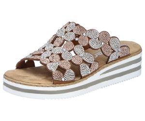 Rieker Mule 'V02R8' marron / argent, Taille 42