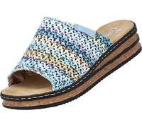 Rieker mules compensées pour femmes bleu/multicolore