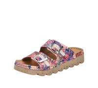 Rieker Mules Femmes Liège à Fleurs Wellensohle Nature Doux Multicolore V8751