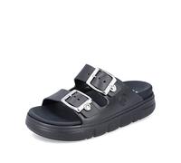 Rieker Femme Mules P2180, Dame Sabots,Pantoufle,Slides,Sandale,Chaussure d'été,Chaussure de Loisir,Noir (Schwarz / 00),X-Large (42-43)