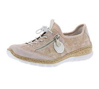 Rieker N4263 Femme Chaussures à Enfiler,Slip on,Chaussures à Enfiler,Slip-on, Chaussure à la Mode,Occasionnel,Loisir,lightrose/Rosa/Argento/Weiss/Rose-Silver / 30,36 EU