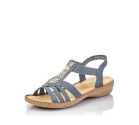 Rieker Femme 60800-14 Sandales Bout fermé, Bleu (Baltik 14), 40 EU
