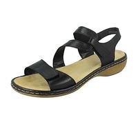 Rieker Rieker Damen 659C7 Sandalen, Sandale, schwarz,