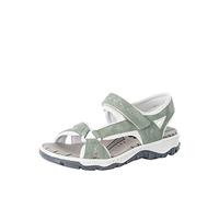 Rieker Rieker Damen 68879 Sandalen Sandales ouvertes à talon compensé Femme Vert 52 39 EU