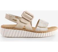 Rieker Rieker Womens Cream Hook & Loop Sandals