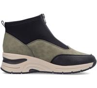 Rieker Rieker Womens Green Front Zip Wedge Boots