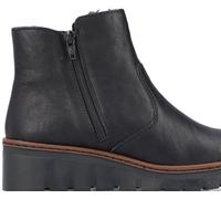 Rieker Rieker Womens Zipper Black Boots