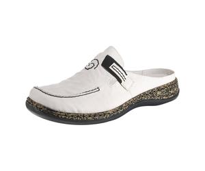 Rieker Sabots 'Malta' noir / blanc, Taille 40