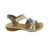 Rieker - Sandale à bride élastique - Femme - Chaussures - Beige - Taille: 40 EU