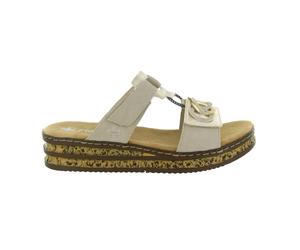 Rieker - Sandale compensée - Femme - Chaussures - Beige - Taille: 37 EU