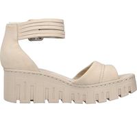 Rieker Sandale Femme Plateau talon fermé Boucle déco 68093, Taille:40 EU, Couleur:Beige