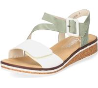 Rieker Sandales vert pastel / blanc, Taille 38