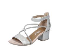 Rieker Sandale Femme Strass Métallique À Talon Bloc 64654
