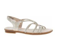 Rieker Sandale Femme Strass Perles Elastique 64270, Taille:37 EU, Couleur:Beige
