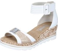Rieker Sandale Femme talon fermé talon compensé 67191, Taille:40 EU, Couleur:Blanc