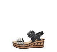 Rieker - Sandalen Plat - Femme - Chaussures - Noir - Taille: 36 EU