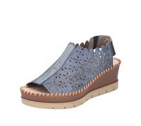 Rieker Sandales 60355 pour femme, bleu, 37 EU