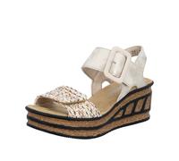 Sandales compensées femmes Rieker 68172-60 Beige 38
