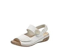 Rieker Sandales à Bout Ouvert pour Femme Printemps/été V7272, Blanc., 36 EU