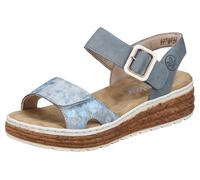 Rieker Sandales à lanières bleu-gris / bleu clair, Taille 40