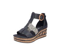 Rieker Sandales mode femme 68182 – Pointure 38 – Noir
