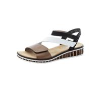 Rieker Sandales à lanières marron / noir / blanc, Taille 41