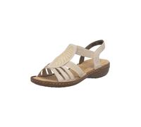 Rieker Sandales à lanières mastic / brocart / jaune, Taille 36