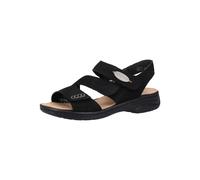 Rieker Femme Frühjahr/Sommer 64573 Sandales Bout fermé, Noir (Schwarz/Cement 00), 37 EU