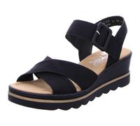 Rieker Femme Sandales 67463, Dame Sandales Fines,Chaussure d'été,Sandale d'été,Confortable,Plate,Noir (Schwarz / 00),39 EU / 6 UK