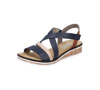 Rieker Sandales à lanières nude / marine / caramel, Taille 42