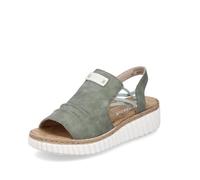 Rieker Sandales 69262 à lanières pour femme Vert 52 Taille 41 EU