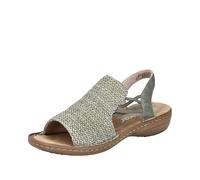 Rieker Femme 60843 Sandales Bride Cheville, Vert, 40 EU