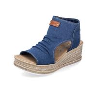 Rieker Sandales à tige pour femme 68791, Bleu 12., 39 EU