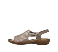 Rieker Sandales à lanières pour femme 608D1 Beige 37 EU