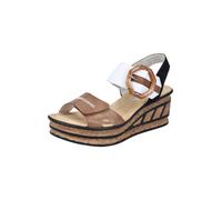 Rieker Sandales beige / marron / noir / blanc, Taille 38