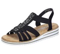 Rieker Sandales beige / noir / argent / blanc, Taille 39